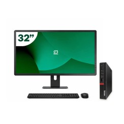 Pack Lenovo M75Q G1 Tiny AMD Ryzen 3 + Moniteur 32" + Clavier/Souris + WiFi USB