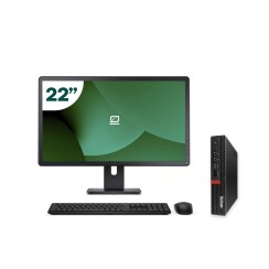 AIO Lenovo M75Q G1 Tiny AMD Ryzen 3 22" Tout-en-un + Clavier et Souris + WiFi USB