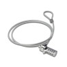 Ewent EW1241 Cadenas de sécurité à combinaison et câble en acier, Neuf