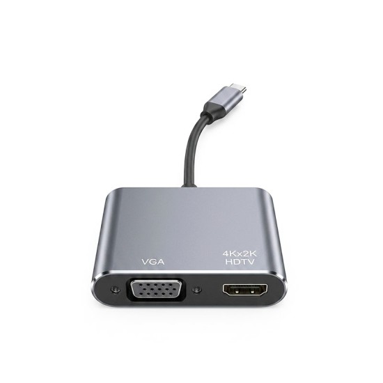 Convertisseur USB-C vers HDMI, répartiteur USB-C 3.0 3 en 1 compatible, 4K, PD, Charge Rapide, Nouveau