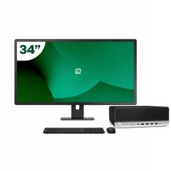Pack HP 600 G4 SFF i5 8500 + Moniteur 34" + Clavier/Souris + WiFi USB