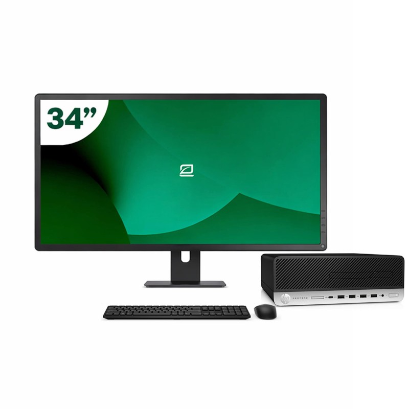 Pack HP 600 G4 SFF i5 8500 + Moniteur 34" + Clavier/Souris + WiFi USB