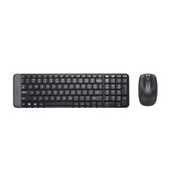 Teclavier + Souris Logitech MK220 Sans fil Wireless, Noir, Neuf