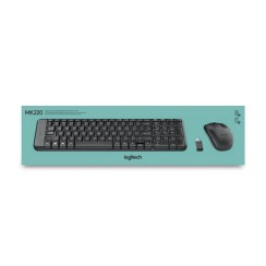 Teclavier + Souris Logitech MK220 Sans fil Wireless, Noir, Neuf