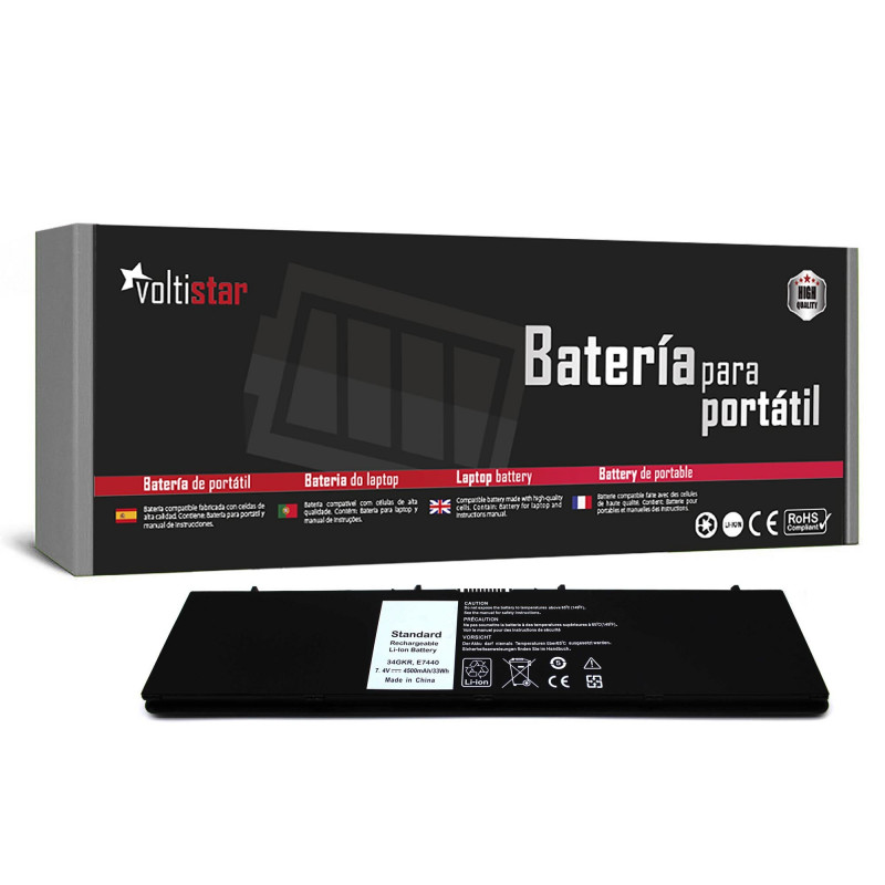 Batterie pour ordinateur portable DELL LATITUDE E7440 34GKR 451-BBFT 451-BBFV 451-BBFY F38HT