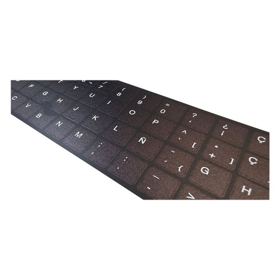 Kit d’autocollants pour clavier espagnol HP · Fond UV · ANSI et ISO