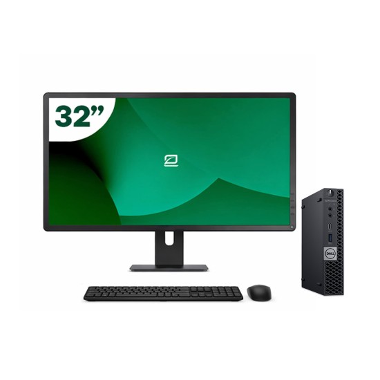 Pack Dell 5070 Micro i5 9500T + Moniteur 32" + Clavier/Souris + WiFi USB