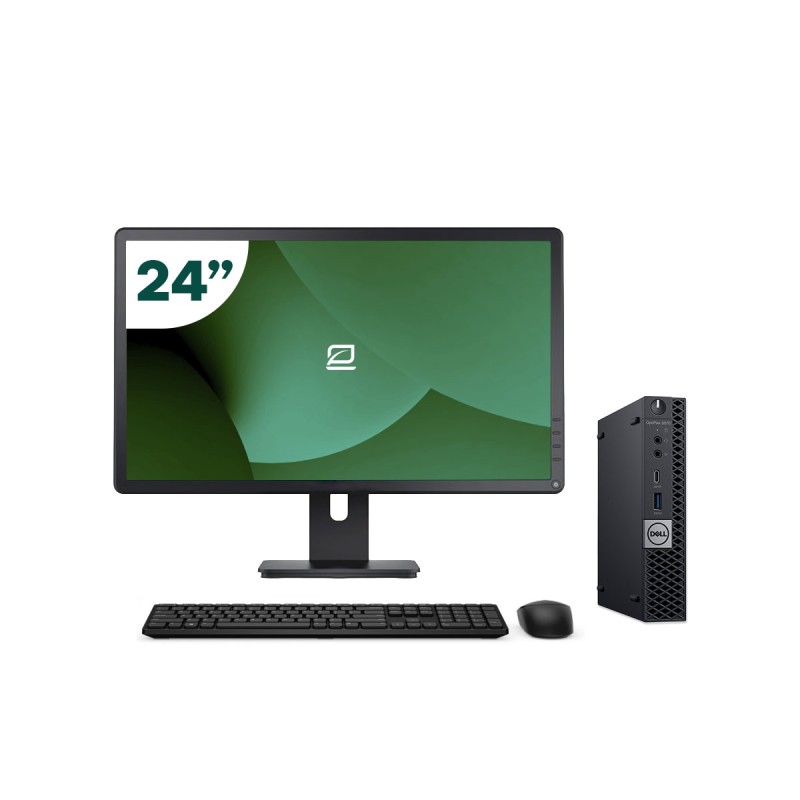 Pack Dell 3060 Micro i5 8500T + Moniteur 24" + Clavier/Souris + WiFi USB