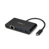 Adaptateur multipports StarTech USB Type C HUB 3x USB 3.0 1x RJ45 Ethernet et PD, Km0 Boîte d'origine