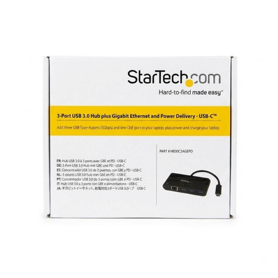 StarTech Adaptateur USB-C multiports US1GC303APD · 3x USB 3.0 · RJ45