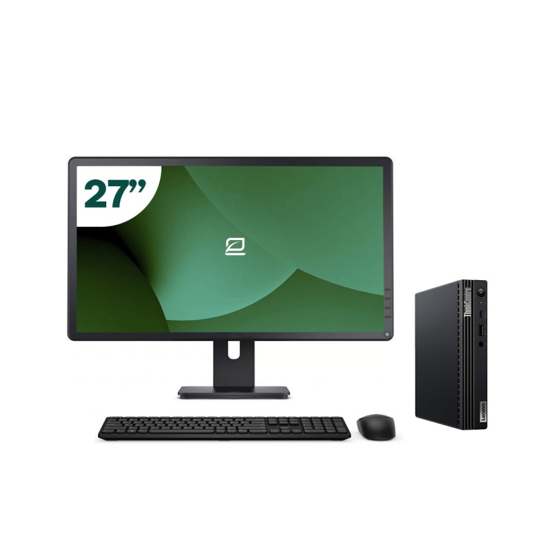 Pack Lenovo M70q Tiny i5 10500T + Moniteur 27" + Clavier/Souris + WiFi USB