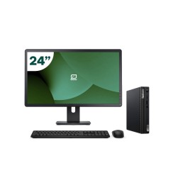 Pack Lenovo M70q Tiny i5 10500T + Moniteur 24" + Clavier/Souris + WiFi USB