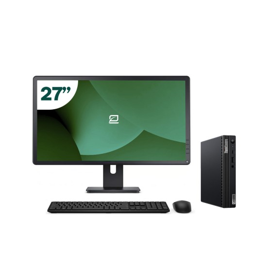 Pack Lenovo M70q Tiny i5 10500T + Moniteur 27" + Clavier/Souris + WiFi USB