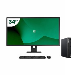 Pack Lenovo M70q Tiny i5 10500T + Moniteur 34" + Clavier/Souris + WiFi USB