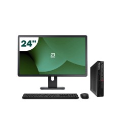 Pack Lenovo P340 Tiny i5 10500T + Moniteur 24" + Clavier/Souris + WiFi USB