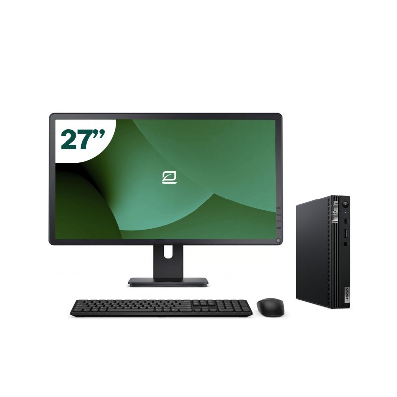Pack Lenovo M80q Tiny i5 10500T + Moniteur 27" + Clavier/Souris + WiFi USB