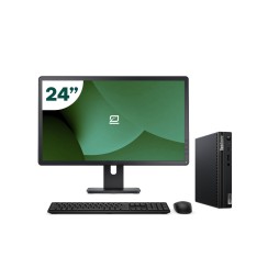 Pack Lenovo M80q Tiny i5 10500T + Moniteur 24" + Clavier/Souris + WiFi USB