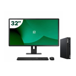 Pack Lenovo M80q Tiny i5 10500T + Moniteur 32" + Clavier/Souris + WiFi USB