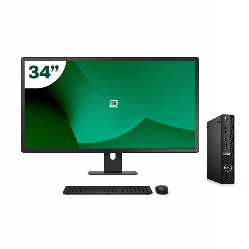 Pack Dell 5090 Micro i5 11500T + Moniteur 34" + Clavier/Souris + WiFi USB