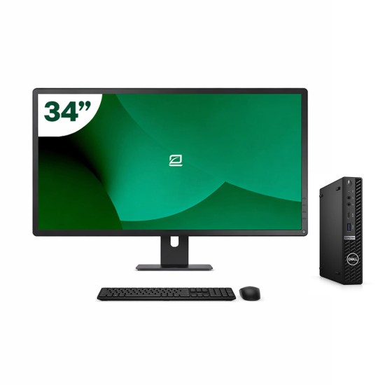 Pack Dell 5090 Micro i5 11500T + Moniteur 34" + Clavier/Souris + WiFi USB