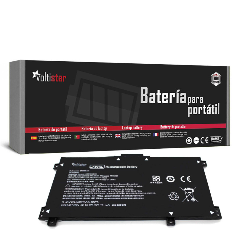 Batterie pour ordinateur portable HP LK03XL LKO3XL LK03048XL LK03055XL 916368-421 916368-541