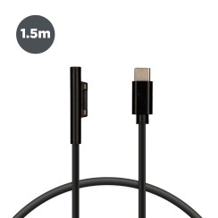 Cable Type C 1,5 m pour Microsoft Surface Pro 3/4/5/6, Surface Laptop/Laptop 2/Go/Studio USB-C, Neuf