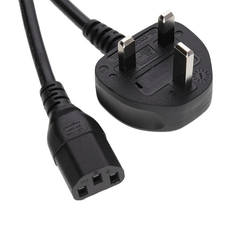 Câble d’alimentation Schuko vers C13 à 3 broches pour PC et moniteur