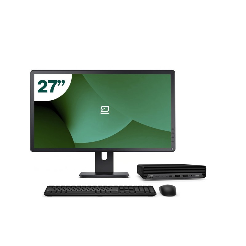 Pack HP 600 G6 Mini i5 10500T + Moniteur 27" + Clavier/Souris + WiFi USB