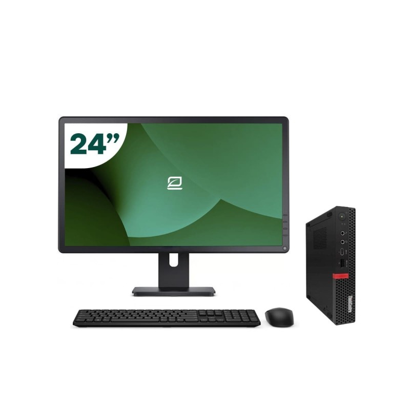 Pack Lenovo M920q Tiny i5 9500T + Moniteur 24" + Clavier/Souris + WiFi USB