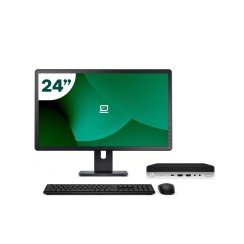 Pack HP 800 G5 Mini i5 9500T + Moniteur 24" + Clavier/Souris + WiFi USB