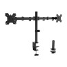 AISENS DT32TSR-279 Support de bureau pour 2 moniteurs 17"-32" Eco pivotant inclinable 10 kg/bras, neuf