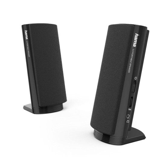 Hama E 80 57139 Haut-parleurs 2.0 USB pour PC et ordinateur portable