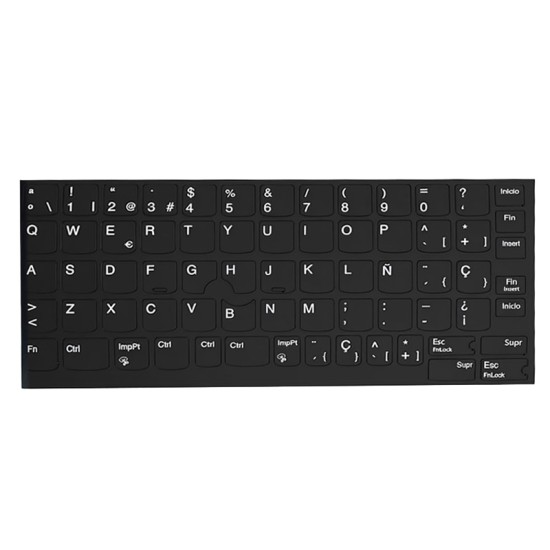 Kit d’autocollants pour clavier espagnol Lenovo · ANSI et ISO · Vinyle résistant