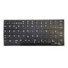 Kit d’autocollants clavier espagnol complet pour Lenovo, vinyle résistant avec fond noir UV