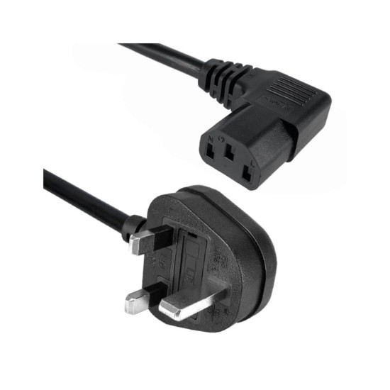 Cable de alimentación Schuko C13 UK Cable para Torre de 3 clavijas, Cable C13