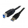 Cable USB 3.0 Type A-B 1,8 m - USB charge et données, Noir - 1ère qualité