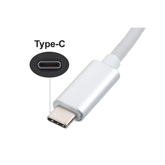 Cable USB Type-C 1 m - USB charge et données, Blanc Samsung, Huawei - 1re qualité