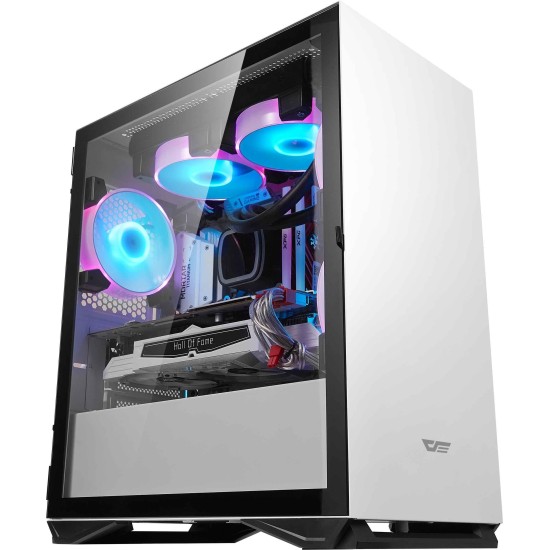 CAISSE GAMING POUR ORDINATEUR DE BUREAU DARKFLASH DLM22 COULEUR BLANC M-ATX ITX