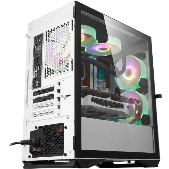 CAISSE GAMING POUR ORDINATEUR DE BUREAU DARKFLASH DLM22 COULEUR BLANC M-ATX ITX