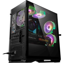 CAISSE GAMING POUR ORDINATEUR DE BUREAU DARKFLASH DLM22 COULEUR NOIRE M-ATX ITX
