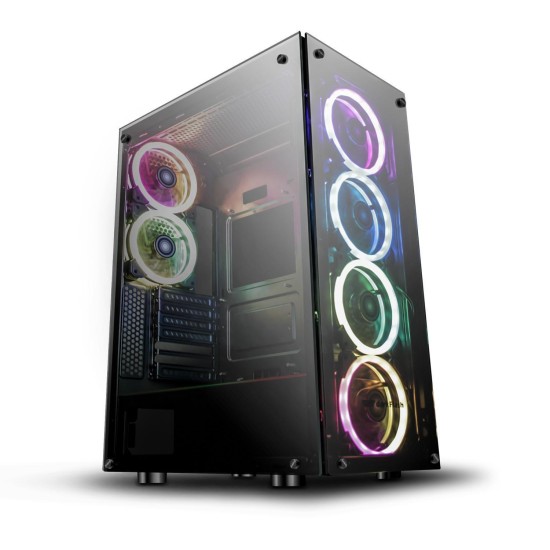 CAISSE GAMING POUR ORDINATEUR DE BUREAU DARKFLASH PHANTOM ATX MICRO-ATX