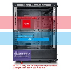 CAISSE GAMING POUR ORDINATEUR DE BUREAU DARKFLASH PHANTOM ATX MICRO-ATX