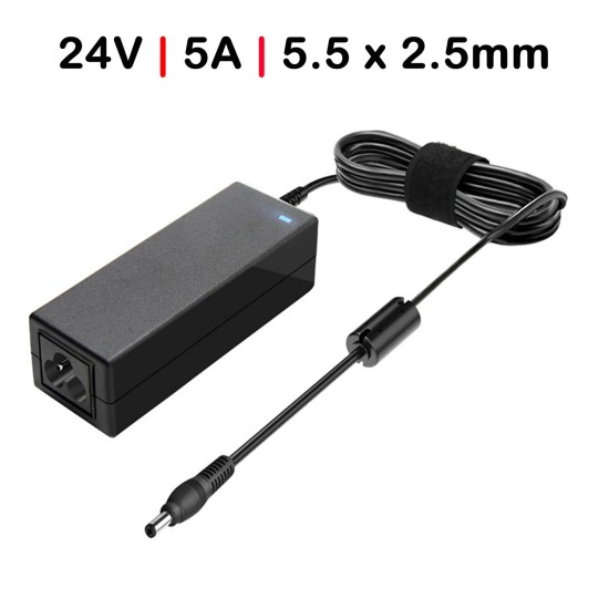 CÂBLE DE CHARGEUR 24V  5.0A 120W  5.5mm*2.5mm