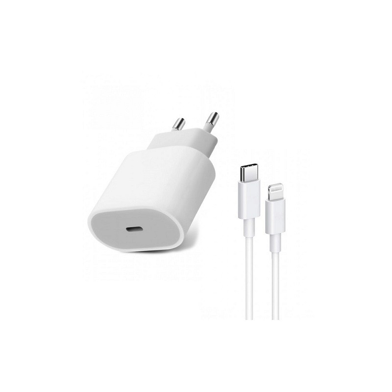 Câble de charge iPhone 12 + Chargeur 20W Mobile USB C, USB C 3.0 vers Lightning iPhone Charge Rapide