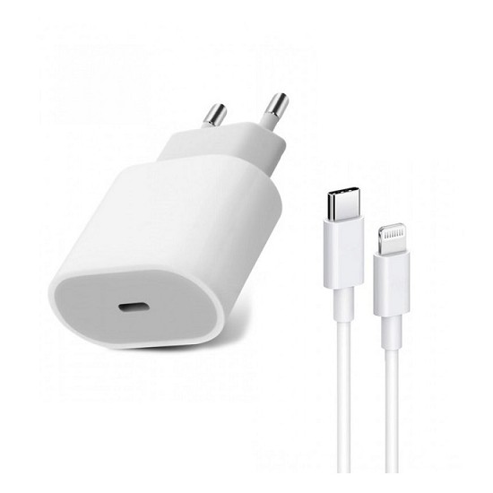 Câble de charge iPhone 12 + Chargeur 20W Mobile USB C, USB C 3.0 vers Lightning iPhone Charge Rapide