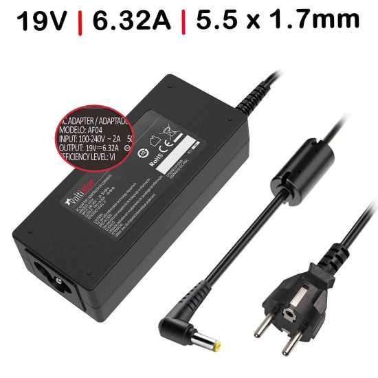 CHARGEUR POUR PORTABLE ACER 120W 19V 6.32A 5.5X1.7MM