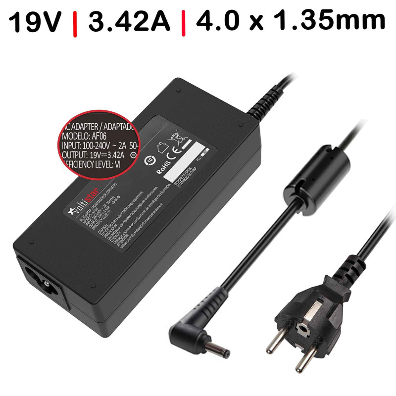CHARGEUR POUR PORTABLE ASUS ZENBOOK UX32V ULTRABOOK S200E 19V 3.42A 65W 4.0x1.35MM