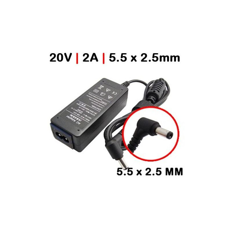 CHARGEUR POUR PORTABLE LENOVO IDEAPAD S200 S205 20V 2A 40W