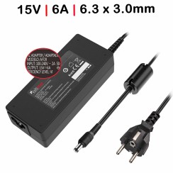 CÂBLE DE CHARGEUR POUR PORTABLE TOSHIBA 15V 6A 90W